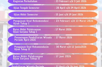 Don’t Miss Out! Here is the important academic schedule for this semester. Please make sure to mark the dates and prepare yourself accordingly to ensure a smooth and successful study process.